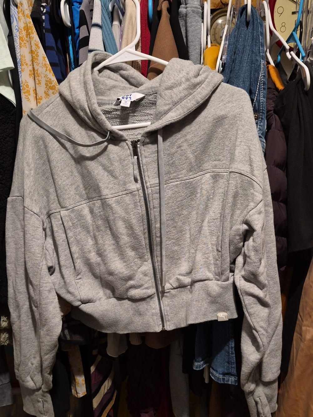 JoyLab Light Gray Zip Hoodie Jacket